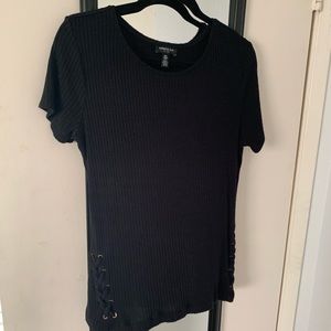 Black shirt with side detailing